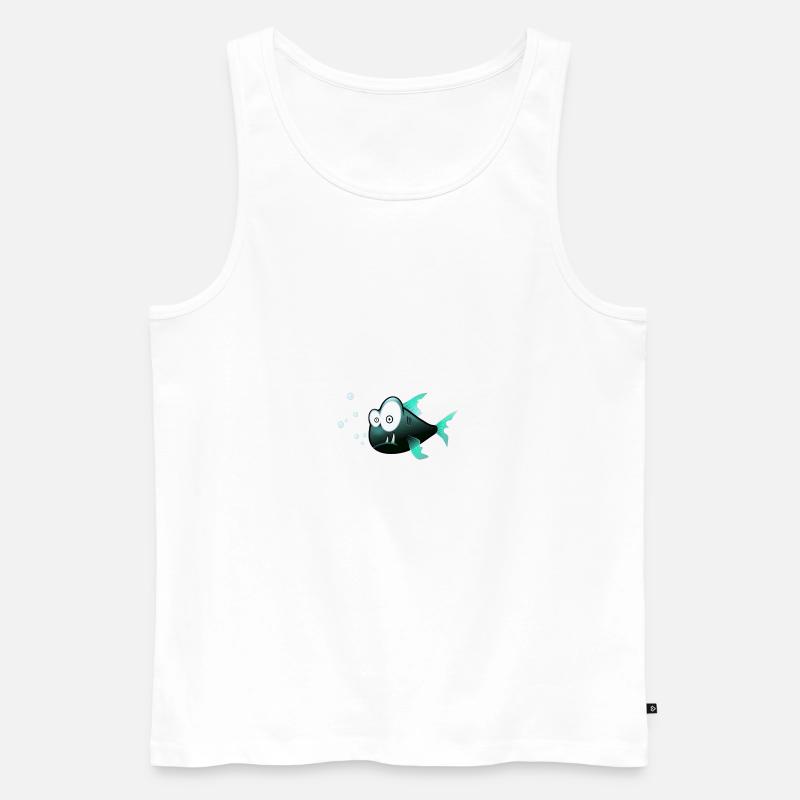 Fisch, Geschenk, Idee - Männer Premium Bio Tank Top - Weiß