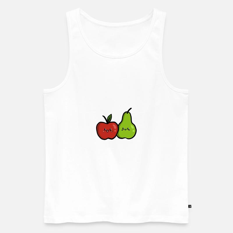 Apfel & Birne - Männer Premium Bio Tank Top - Weiß