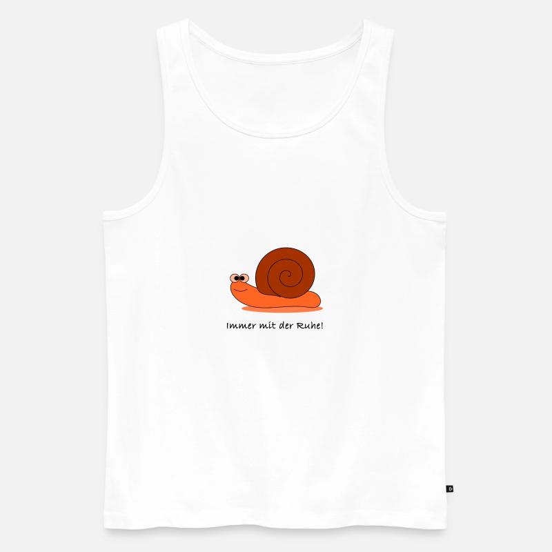 Immer mit der Ruhe! - Männer Premium Bio Tank Top - Weiß