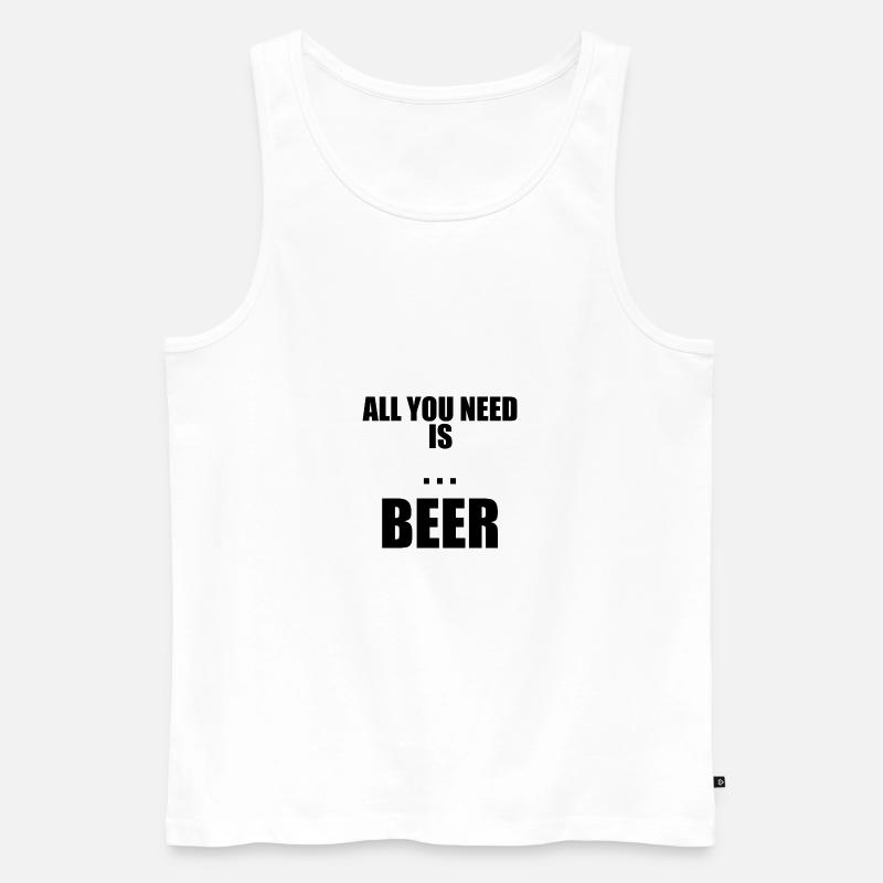 Beer - Männer Premium Bio Tank Top - Weiß