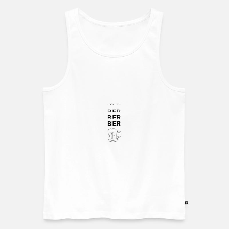 Bier - Ich brauch Bier - Männer Premium Bio Tank Top - Weiß