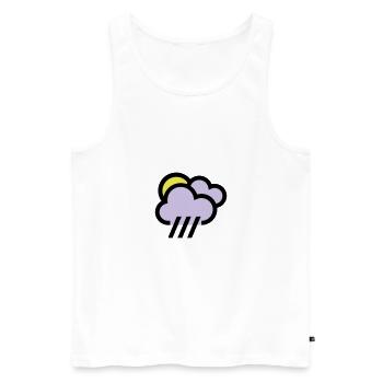 cloudy with chills icon weather icon - Men's Premium Organic Tank Top - white - Front - AI Model Male 178 light (178cm)