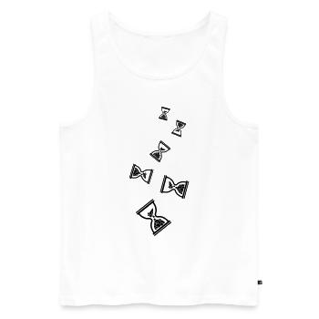 Hourglass Symbol - Men's Premium Organic Tank Top - white - Front - AI Model Male 178 light (178cm)