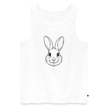 Lapin Lapin - Débardeur bio Premium Homme - blanc - Devant - Michal (187cm)