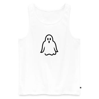 Ghost - Men's Premium Organic Tank Top - white - Front - AI Model Male 178 light (178cm)