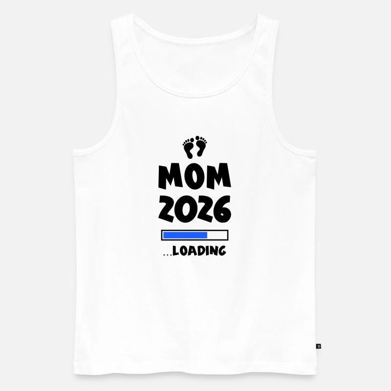 Mom 2026 Loading Mama - Männer Premium Bio Tank Top - Weiß