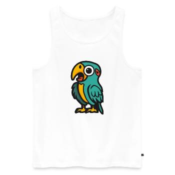 Papagai Halloween Zombie - Männer Premium Bio Tank Top - Weiß - Vorne - Michal (187cm)