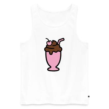 Milchshake Eiscreme Icon - Men's Premium Organic Tank Top - white - Front - Michal (187cm)