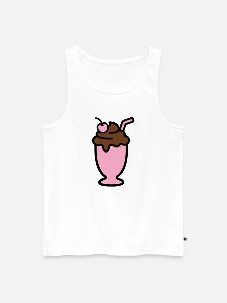 Milchshake Eiscreme Icon - Men's Premium Organic Tank Top - white