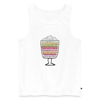 Freunde Thanksgiving Shirt Trifle Frohes Erntedankfest - Männer Premium Bio Tank Top - Weiß - Vorne - Michal (187cm)