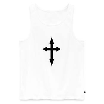 kreuz christentum - Männer Premium Bio Tank Top - Weiß - Vorne - Michal (187cm)