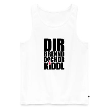 Kiddl - Männer Premium Bio Tank Top - Weiß - Vorne - AI Model Male 178 light (178cm)
