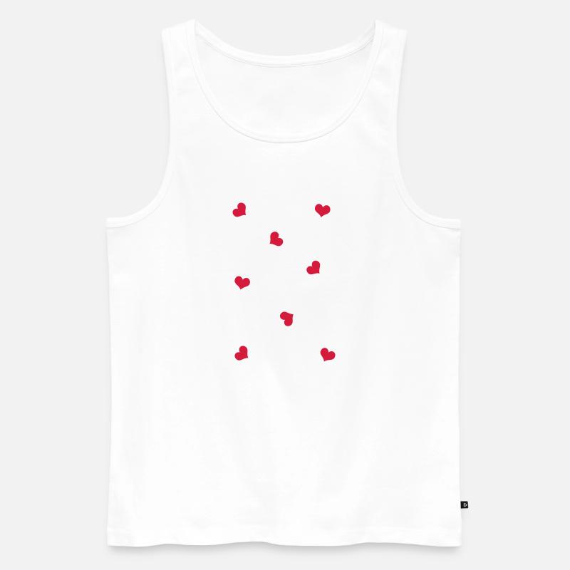 hearts - Männer Premium Bio Tank Top - Weiß
