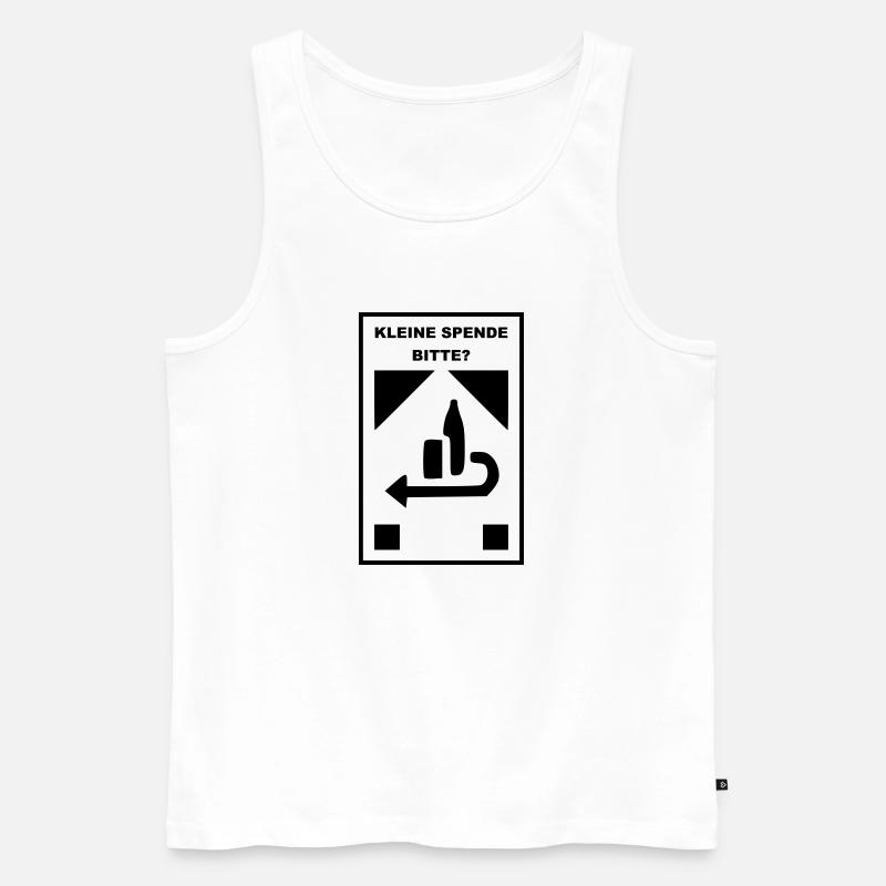 Kleine Spende Bitte 2 - Männer Premium Bio Tank Top - Weiß