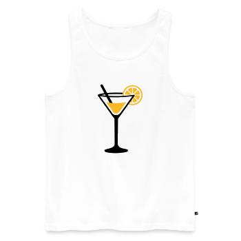 Cocktail - Männer Premium Bio Tank Top - Weiß - Vorne - Michal (187cm)