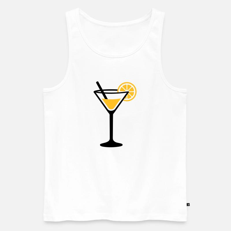 Cocktail - Männer Premium Bio Tank Top - Weiß