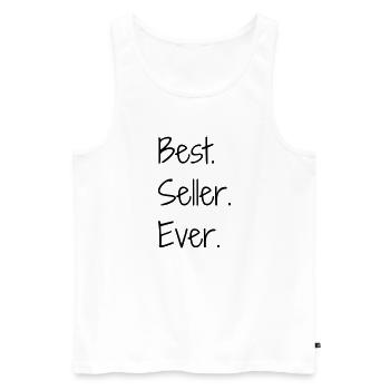 Vendeur / Vendeuse / Magasin / Métier / Job - Débardeur bio Premium Homme - blanc - Devant - Michal (187cm)