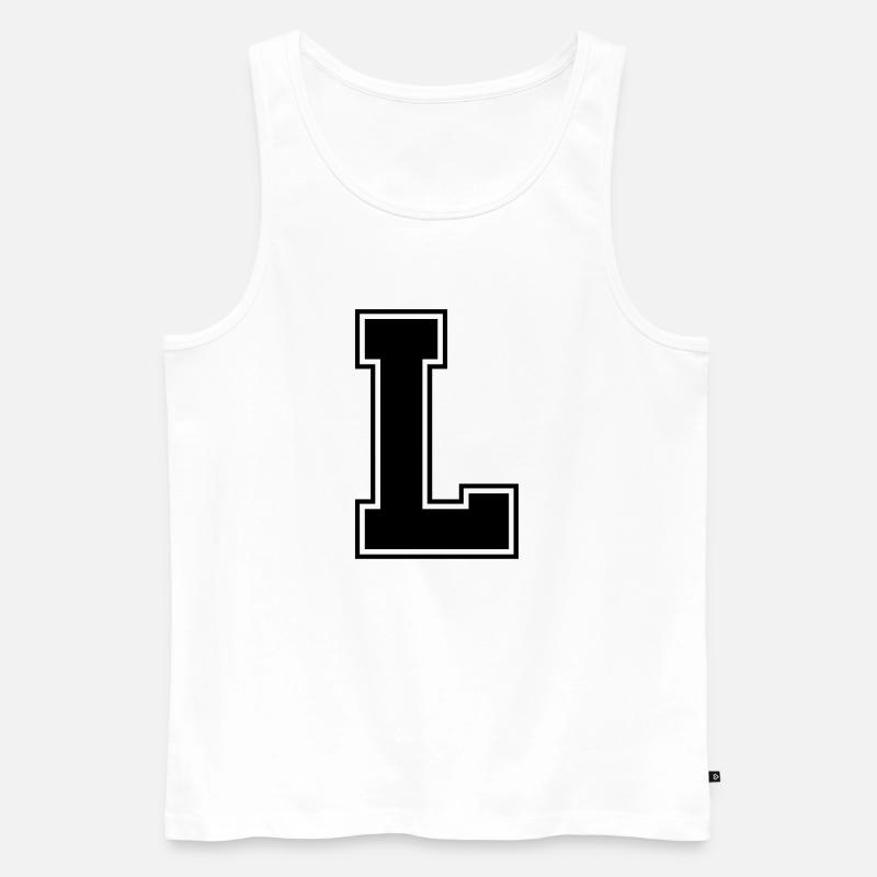 l_symbol - Männer Premium Bio Tank Top - Weiß