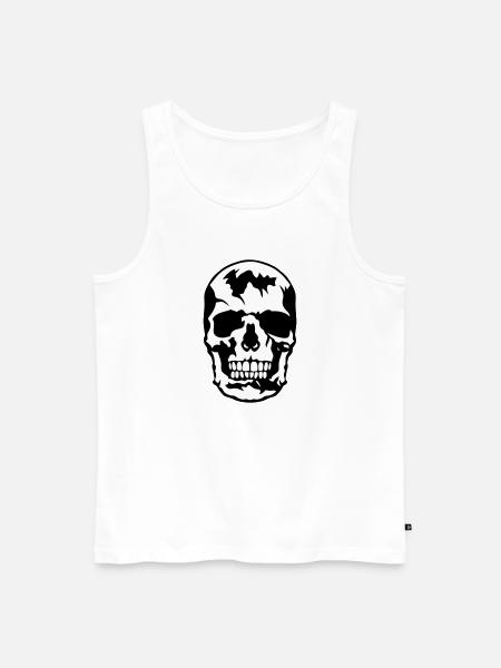 skull skeleton skull skull - Men's Premium Organic Tank Top - white