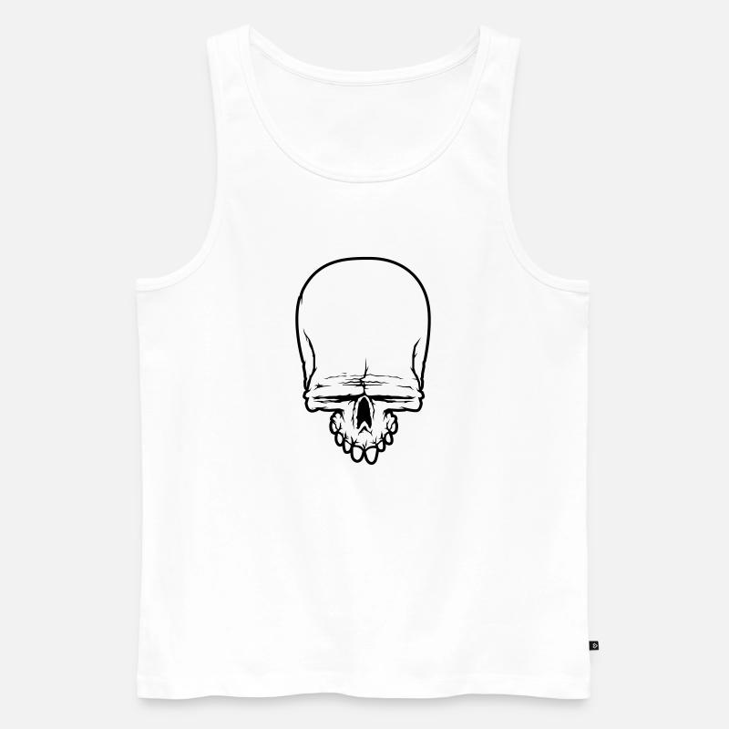 schädel skull - Männer Premium Bio Tank Top - Weiß