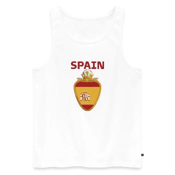 Spanien Fußball 2022 Fan des spanischen Fußballs - Männer Premium Bio Tank Top - Weiß - Vorne - AI Model Male 178 light (178cm)
