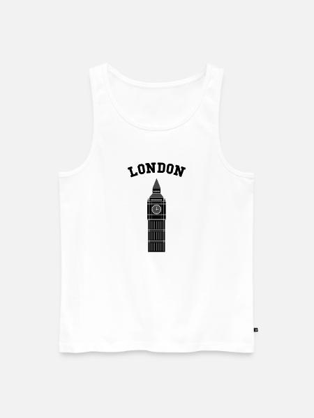 London Big Ben - Männer Premium Bio Tank Top - Weiß
