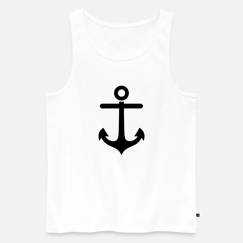 Anker - Männer Premium Bio Tank Top - Weiß