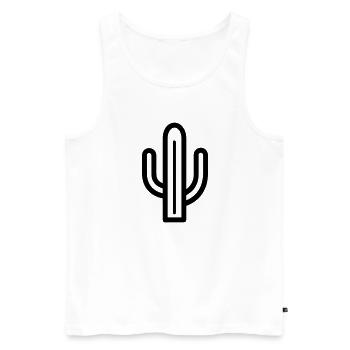 Cactus - Men's Premium Organic Tank Top - white - Front - AI Model Male 178 light (178cm)