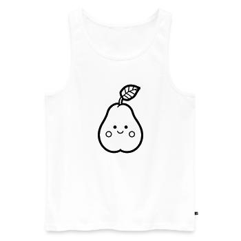 pear - Men's Premium Organic Tank Top - white - Front - AI Model Male 178 light (178cm)