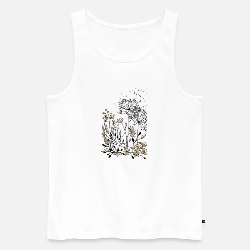 Blumen - Männer Premium Bio Tank Top - Weiß