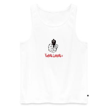 VATOS LOCOS - Débardeur bio Premium Homme - blanc - Devant - Michal (187cm)