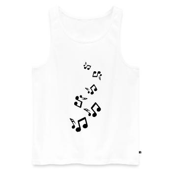 Musiknoten zeichen - Männer Premium Bio Tank Top - Weiß - Vorne - AI Model Male 178 light (178cm)