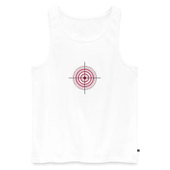 Crosshair and target - Men's Premium Organic Tank Top - white - Front - AI Model Male 178 light (178cm)
