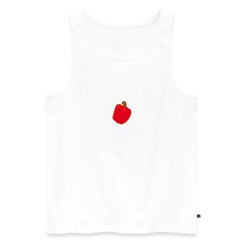 Paprika - Männer Premium Bio Tank Top - Weiß - Vorne - AI Model Male 178 light (178cm)