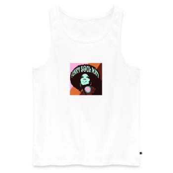 funky soulmate - Männer Premium Bio Tank Top - Weiß - Vorne - Michal (187cm)