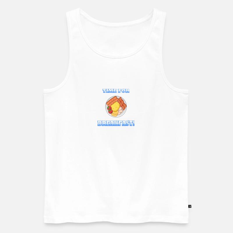 Time For Breakfast - Männer Premium Bio Tank Top - Weiß