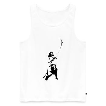 Naginata - Débardeur bio Premium Homme - blanc - Devant - Michal (187cm)