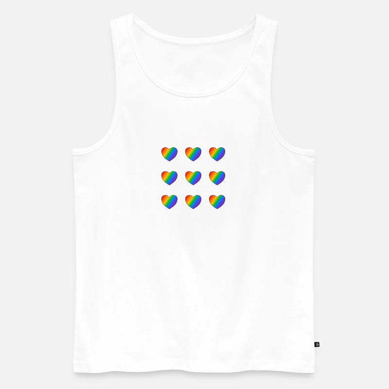 Rainbow hört - Männer Premium Bio Tank Top - Weiß
