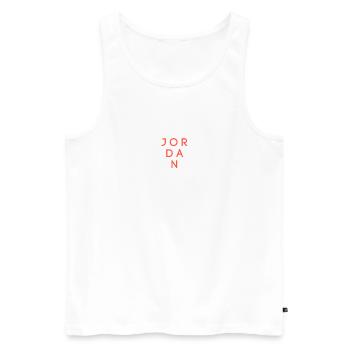 Jordan - Men's Premium Organic Tank Top - white - Front - AI Model Male 178 light (178cm)