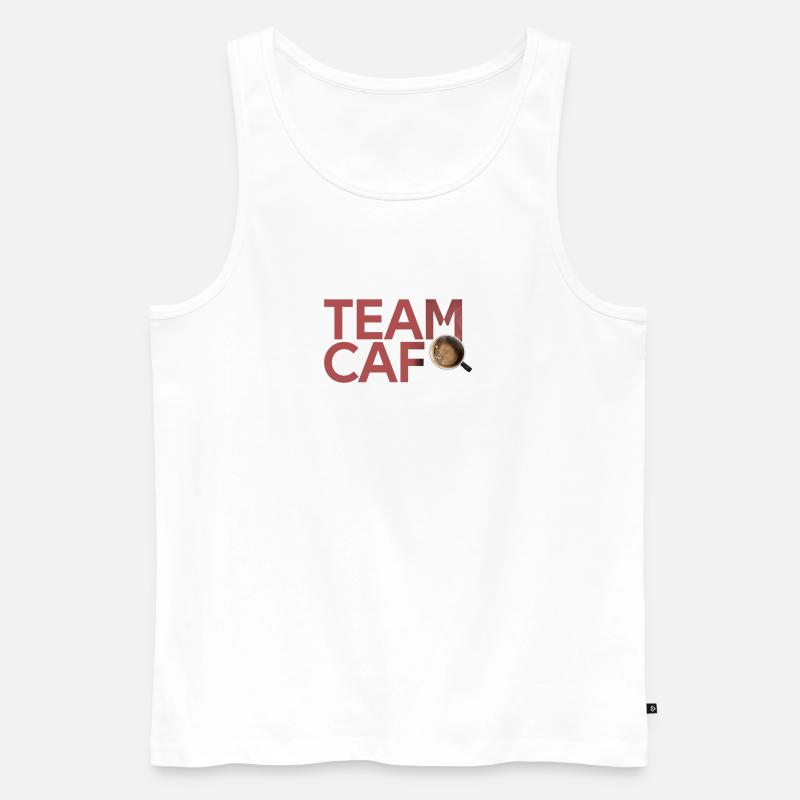 Team Kaffee - Männer Premium Bio Tank Top - Weiß
