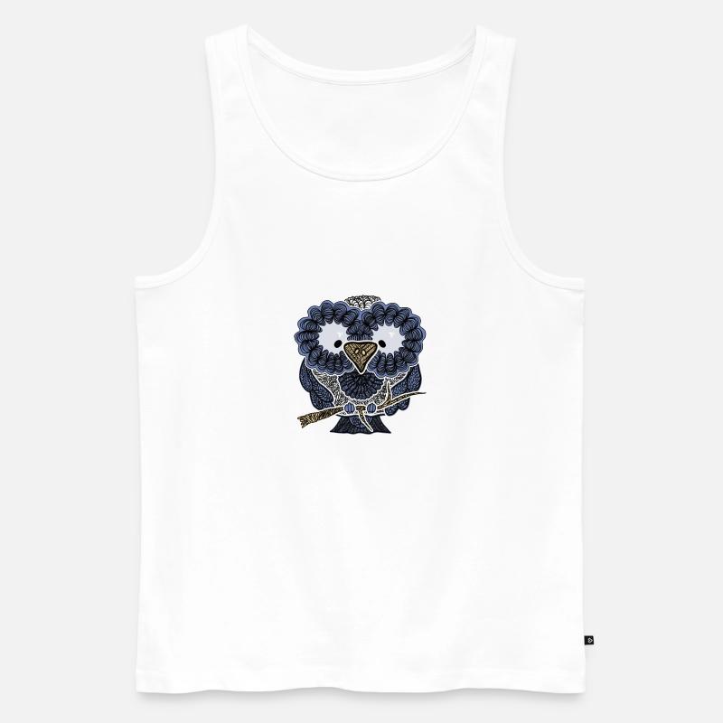Eine Eule - Männer Premium Bio Tank Top - Weiß