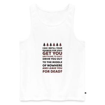 Kann ich Ihr Ei für Sie füllen - Männer Premium Bio Tank Top - Weiß - Vorne - AI Model Male 178 light (178cm)