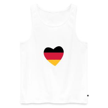 Heart germany - Men's Premium Organic Tank Top - white - Front - Michal (187cm)