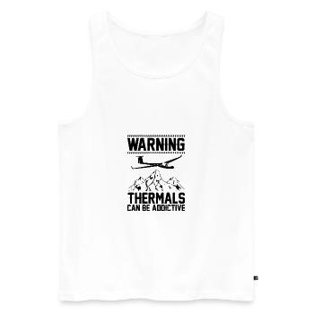 Mouches thermiques | Cadeaux planeurs planeurs - Débardeur bio Premium Homme - blanc - Devant - AI Model Male 178 light (178cm)