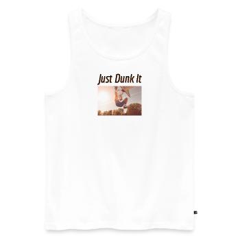 Basket-ball - Débardeur bio Premium Homme - blanc - Devant - Michal (187cm)