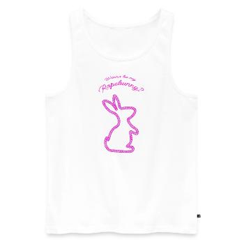 Wanna be my Ropebunny pink - Männer Premium Bio Tank Top - Weiß - Vorne - Michal (187cm)