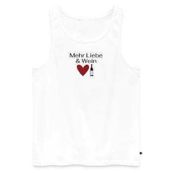 Mehr Liebe & Wein - Männer Premium Bio Tank Top - Weiß - Vorne - Michal (187cm)