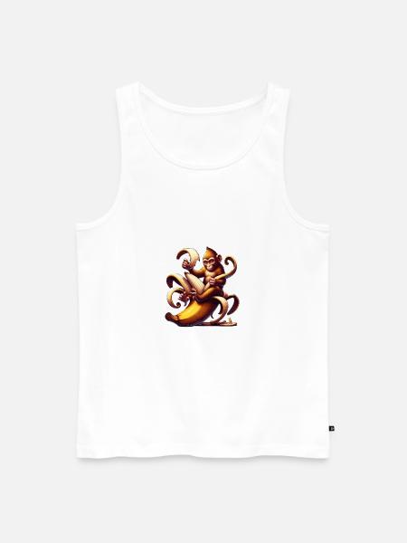 Affe - Männer Premium Bio Tank Top - Weiß