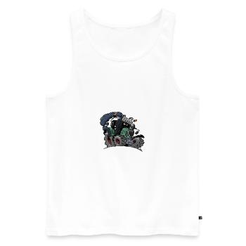0922 F. - Männer Premium Bio Tank Top - Weiß - Vorne - AI Model Male 178 light (178cm)