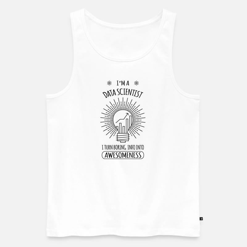 Data scientist Geschenk Informatik - Männer Premium Bio Tank Top - Weiß